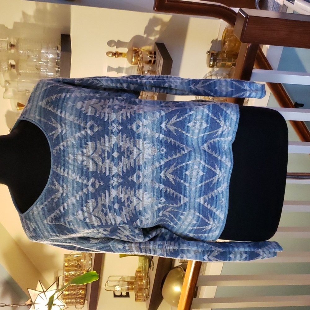 Ralph Lauren Denim & Supply Blue Patterned Womans Knit Top